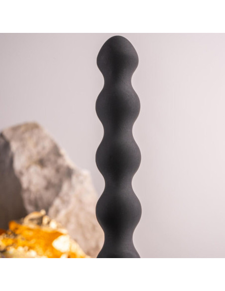 ROCKS-OFF - PETITE SENSATIONS PEARLS ANALINIS KAIŠTUKAS VIBRATORIUS JUODAS