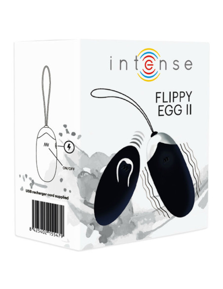 INTENSE - FLIPPY II VIBRUOJAMAS KIAUŠINIS SU NUOTOLINIO VALDYMO PULTU, JUODAS