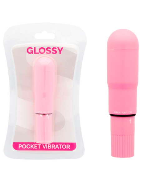 GLOSSY - KIŠENINIS VIBRATORIUS ROŽINIS SPALVA