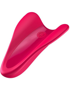 SATISFYER - AUKŠTAI SKRIEJANTIS PIRŠTŲ VIBRATORIUS FUKSIJOS SPALVOS 2