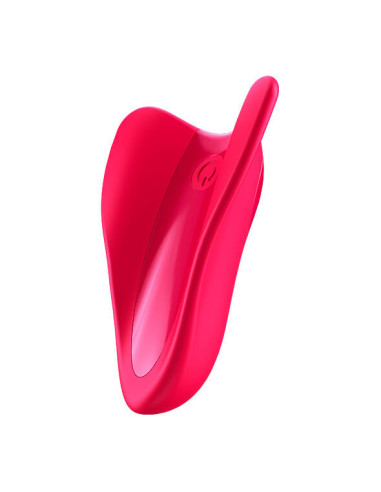 SATISFYER - AUKŠTAI SKRIEJANTIS PIRŠTŲ VIBRATORIUS FUKSIJOS SPALVOS