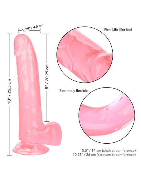 CALEXOTICS - karalienės dydžio rožinis dildo 20,3 cm