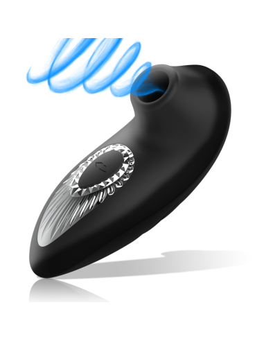 BLACKandSILVER - DRAKE DELUXE SUCKING VIBE RECHARGEABLE SILICONE BLACK
