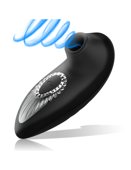 BLACKandSILVER - DRAKE DELUXE SUCKING VIBE RECHARGEABLE SILICONE BLACK