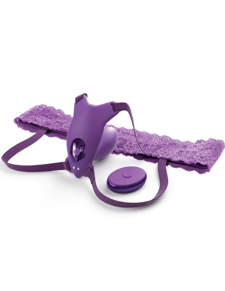 FANTASY FOR HER - BUTTERFLY HARNESS G-SPOT WITH VIBRATOR, RECHARGEABLE and REMOTE CONTROL VIOLET