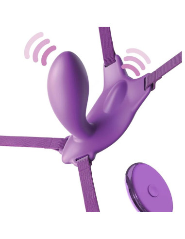 FANTASY FOR HER - BUTTERFLY HARNESS G-SPOT WITH VIBRATOR, RECHARGEABLE and REMOTE CONTROL VIOLET