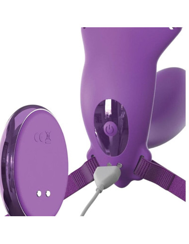 FANTASY FOR HER - BUTTERFLY HARNESS G-SPOT WITH VIBRATOR, RECHARGEABLE and REMOTE CONTROL VIOLET