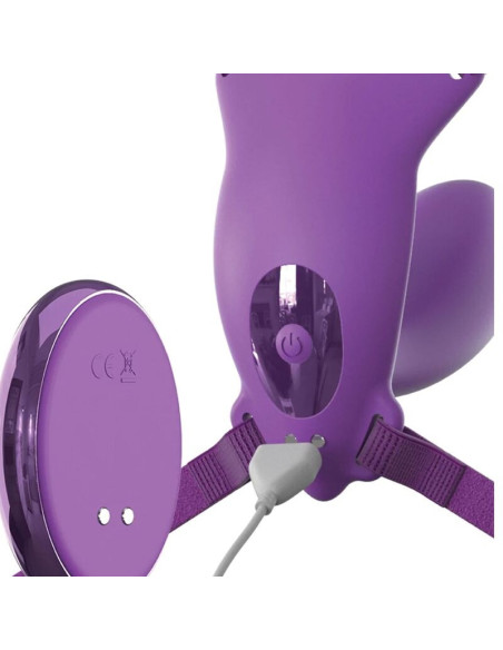 FANTASY FOR HER - BUTTERFLY HARNESS G-SPOT WITH VIBRATOR, RECHARGEABLE and REMOTE CONTROL VIOLET