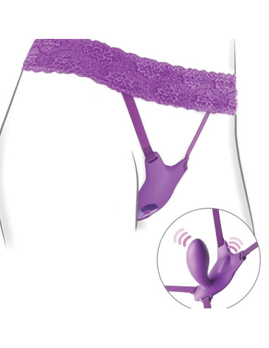 FANTASY FOR HER - BUTTERFLY HARNESS G-SPOT WITH VIBRATOR, RECHARGEABLE and REMOTE CONTROL VIOLET