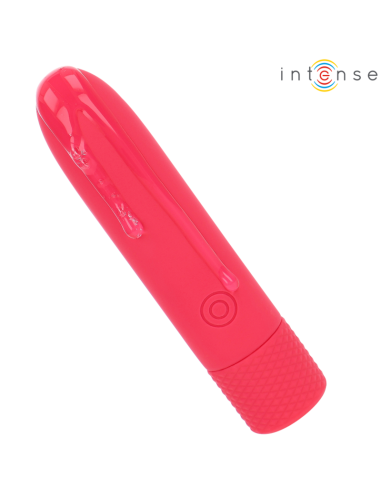 INTENSE - SYMONE USB ĮKRAUNAMAS VIBRUOJAMAS BULLET 8 VIBRACIJOS RAUDONOS 10 X 2,2 CM