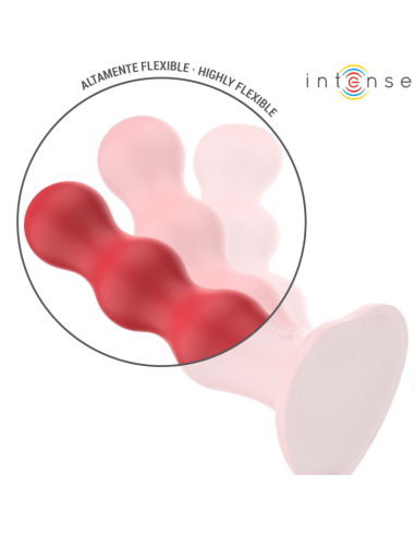 INTENSE - CODY VIBRATOR WITH SUCTION CUP RED REMOTE CONTROL