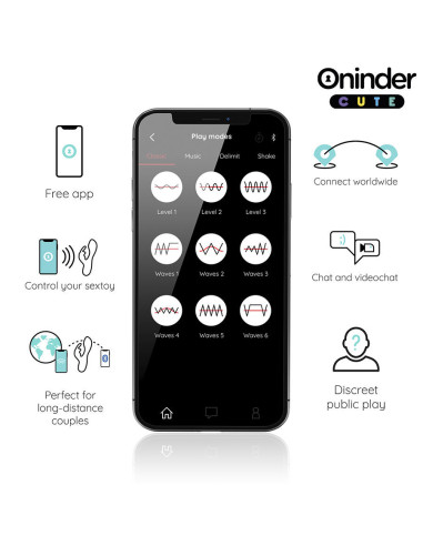 ONINDER CUTE - LOVE BUNNY G-SPOT KLITORINIS VIBRATORIUS - NEMOKAMA PASAULINĖ PROGRAMĖLĖ