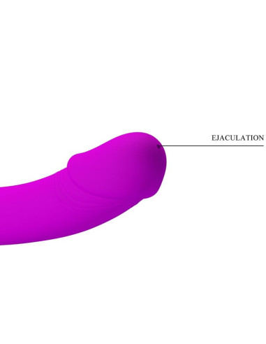 PRETTY LOVE – Kelpie dvigubas diržinis stimuliatorius, violetinis