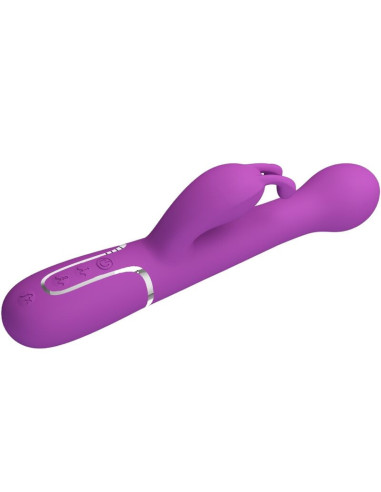 PRETTY LOVE - DEJON 3 IN 1 DAUGIAFUNKCINIS SU KLITORIAUS MASAŽUOKLIU VIOLETINIS
