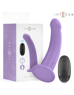INTENSE - EDDIE VIBRATOR 17,5 CM 10 VIBRACIJŲ VIOLETINIS NUOTOLINIO VALDYMO PULTAS