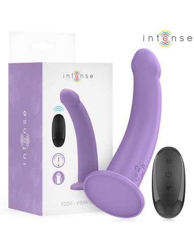 INTENSE - EDDIE VIBRATOR 17,5 CM 10 VIBRACIJŲ VIOLETINIS NUOTOLINIO VALDYMO PULTAS