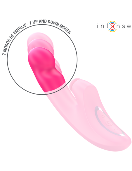 INTENSE - EMI VIBRATOR 13,5 CM DAUGIAFUNKCIS 3 IN 1 10 VIBRACIJŲ ROŽINIS