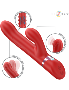 INTENSE - LELE MULTIFUNCTION VIBRATOR ROTATING and OSCILLATION and STIMULATION RED 2