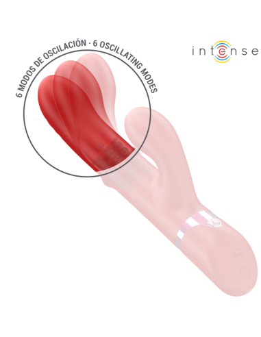 INTENSE - LELE DAUGIAFUNKCINIS VIBRATORIUS, SUKAMASIS, VIRBIAMAS IR STIMULIACINIS RAUDONAS