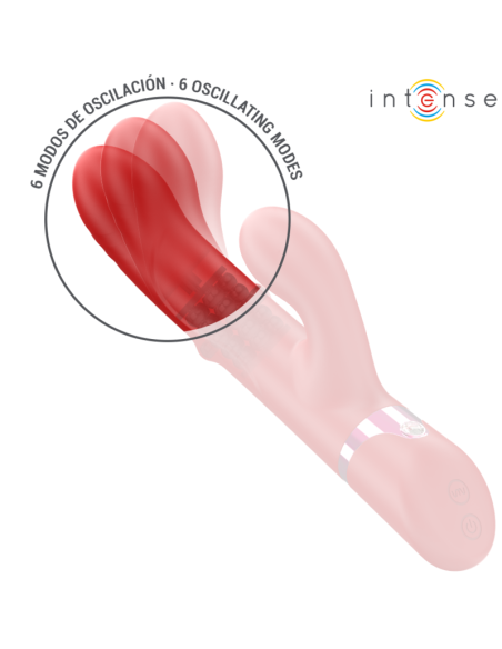 INTENSE - LELE DAUGIAFUNKCINIS VIBRATORIUS, SUKAMASIS, VIRBIAMAS IR STIMULIACINIS RAUDONAS