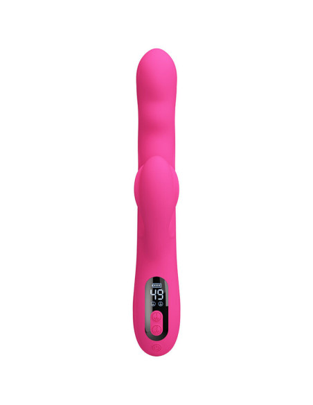 PRETTY LOVE - WINTERS MULTIFUNCTION RABBIT VIBRATOR WITH LED DISPLAY PINK