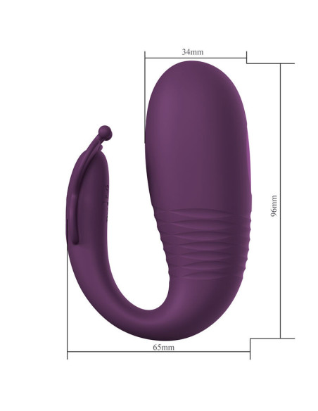 PRETTY LOVE - KLAY THRUSTING EGG VIBRATOR APP CONTROL PURPLE