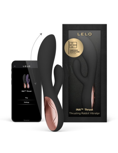 LELO - INA THRUST RABBIT THRUSTING VIBRATOR BLACK