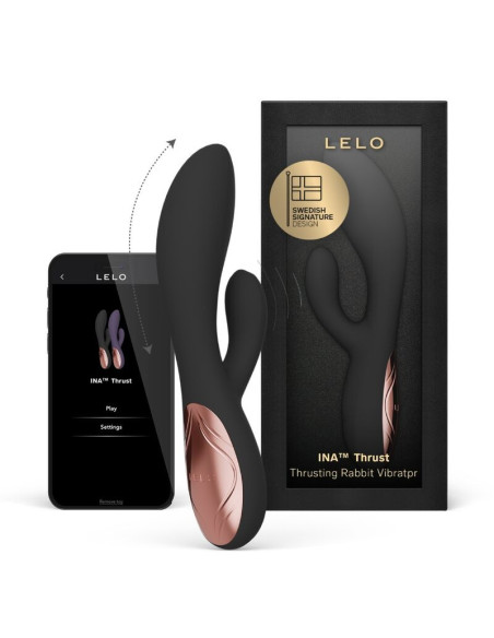 LELO - INA THRUST RABBIT THRUSTING VIBRATOR BLACK
