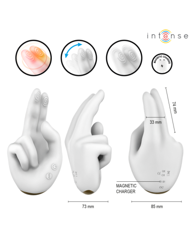 INTENSE - JIMMY HAND-SHAPED MULTIFUNCTION STIMULATOR WITH VIBRATION AND HEAT