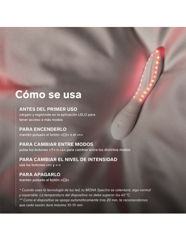 LELO - MONA SPECTRA RED LIGHT INTIMATE MASSAGER RECHARGEABLE APP-CONTROLLED