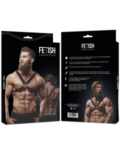 FETISH SUBMISSIVE ATTITUDE - MENS CROSS CHEST ECO-LEATHER HARNESS 2