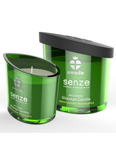 SWEDE - SENZE AROUSING MASSAGE CANDLE - LEMON, PEPPER, EUCALYPTUS