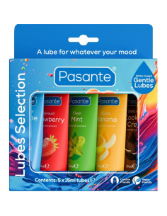 PASANTE - PACK ASSORTED FLAVOR LUBRICANTS 5 UNITS X 15 ML 2