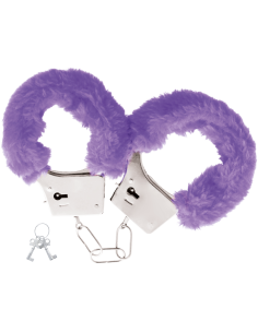 DARKNESS - LILAC LINED METAL HANDCUFFS 2