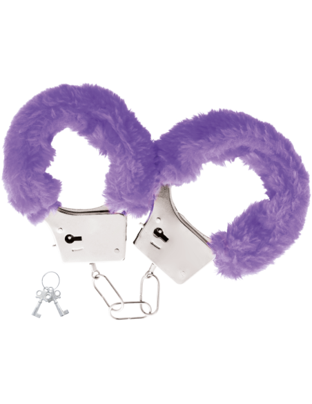 DARKNESS - LILAC LINED METAL HANDCUFFS