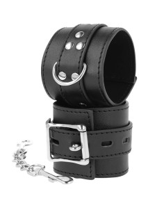 DARKNESS - BLACK LEATHER HANDCUFFS 2