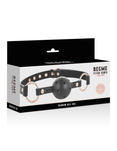 BEGME - BLACK EDITION BALL GAG VEGAN LEATHER