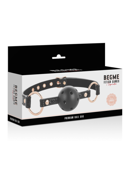 BEGME - BLACK EDITION BALL GAG VEGAN LEATHER