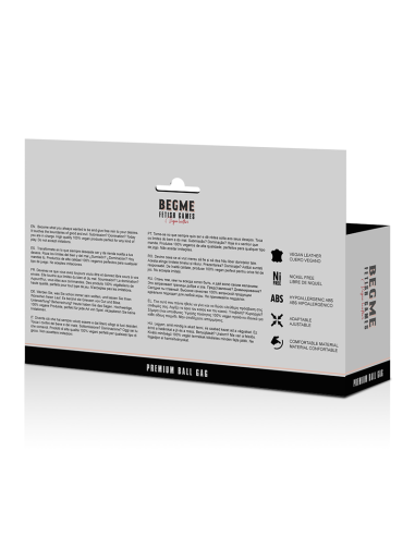 BEGME - BLACK EDITION BALL GAG VEGAN LEATHER