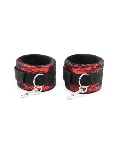 OHMAMA FETISH - VELVET HANDCUFFS WITH NYLON TAPE 2