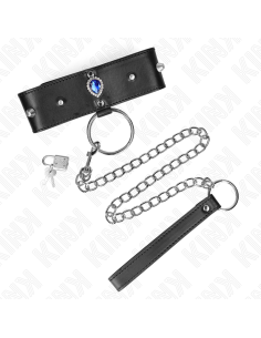 KINK - NECKLACE 65 CM WITH STRAP WITH BLUE DIAMONDS ADJUSTABLE 36-43 CM X 5 CM 2