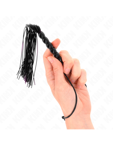 KINK - MINI SILIKONINIS PLATAS SU 6 JUODŲJŲ KAROLIUKŲ 26 CM