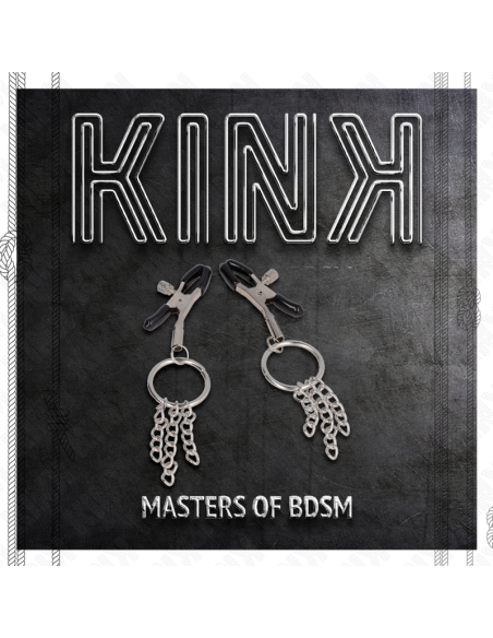 KINK - O RING NIPPLE CLAMP AND LITTLE CHAIN SILVER 6 CM