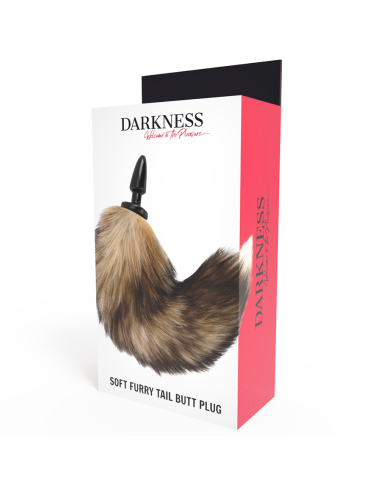 DARKNESS - NATŪRALI UODEGĖ SU SILIKONINIU ANALINIU KAIŠTU 10 CM