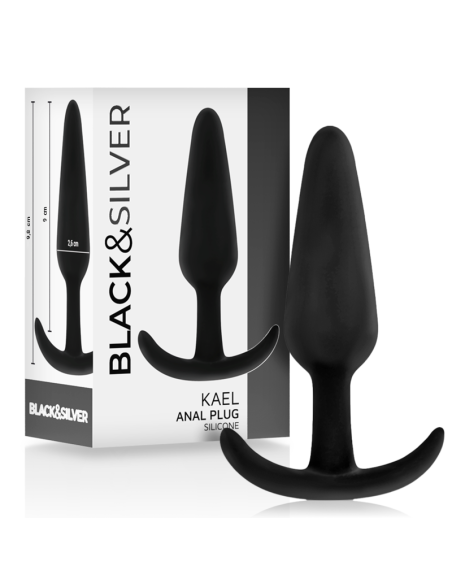 BLACKandSILVER - KAEL silikoninis analinis kaištis su vidutinio storio rankena