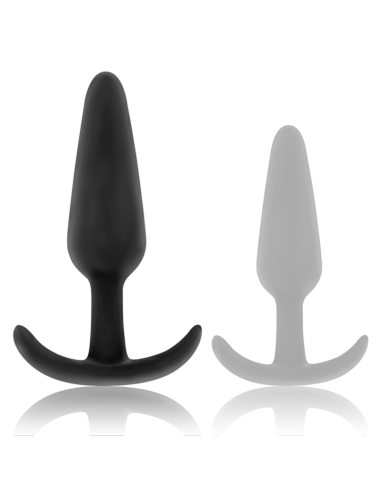 BLACKandSILVER - KAEL SILICONE ANAL PLUG WITH MEDIUM HANDLE