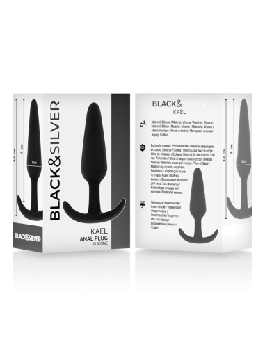 BLACKandSILVER - KAEL silikoninis analinis kaištis su vidutinio storio rankena