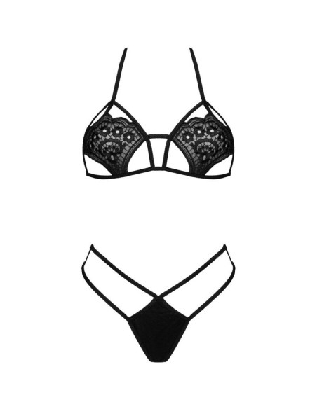 LIVCO CORSETTI FASHION - JIMENA LC 20216 BRA THONG BLACK ONE SIZE
