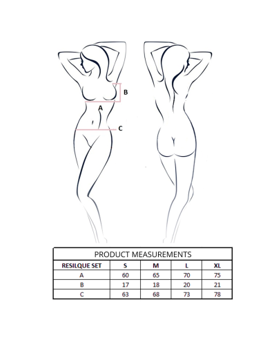PASSION - RESILQUE BRA THONG SET WHITE L-XL