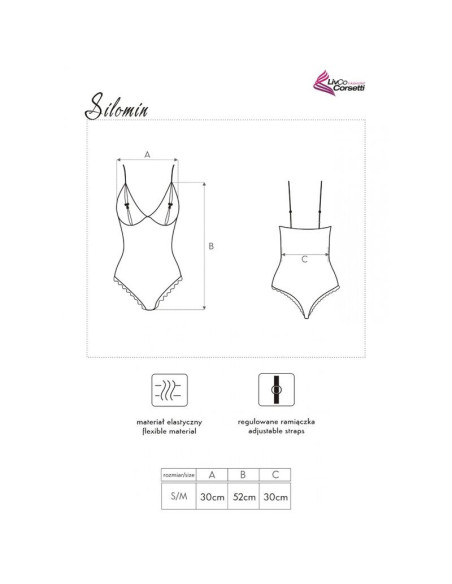 LIVCO CORSETTI FASHION - SILOMIN LC 1401 KŪNO CHARAKTAS, JUODAS, VIENAS DYDIS